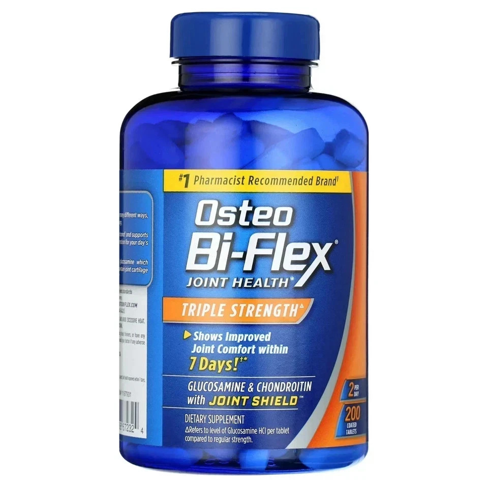 3 Pack Osteo Bi-Flex Triple Strength Dietary Supplement 200 Tablets / Exp 2028