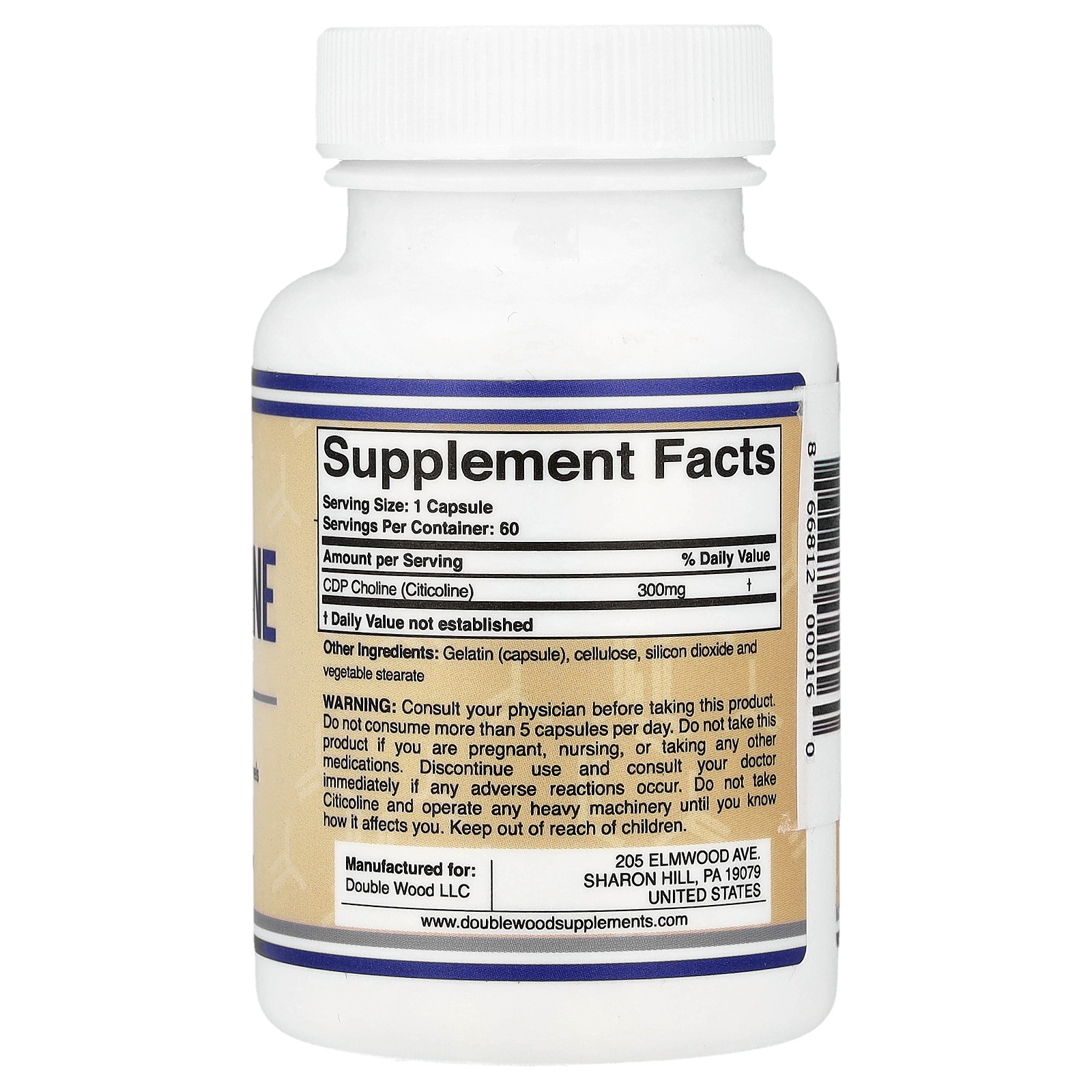 CDP Choline, 300 mg, 60 Capsules