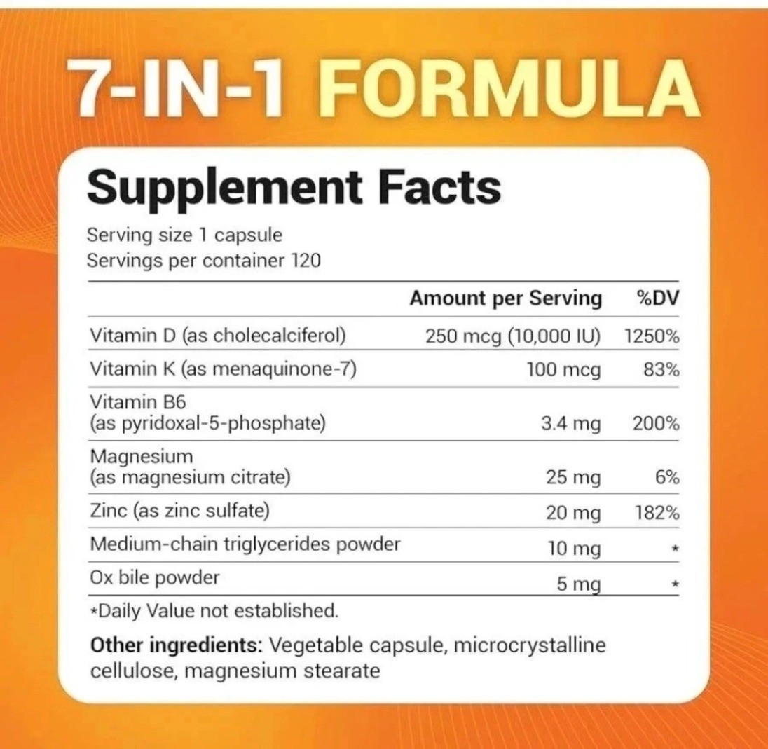 Dr. Berg’s Nutritionals 100mg hot sale Vitamin D3 & K2 Supplement