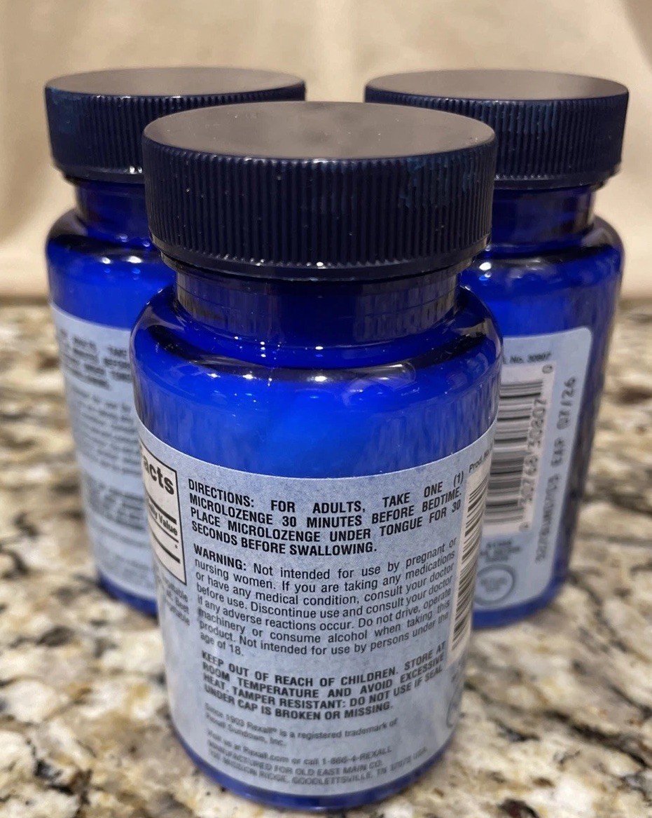 LOT OF 3 REXALL NATURALIST QUICK DISSOLVE MELATONIN 5 mg NEW SEALED EXP 07/26
