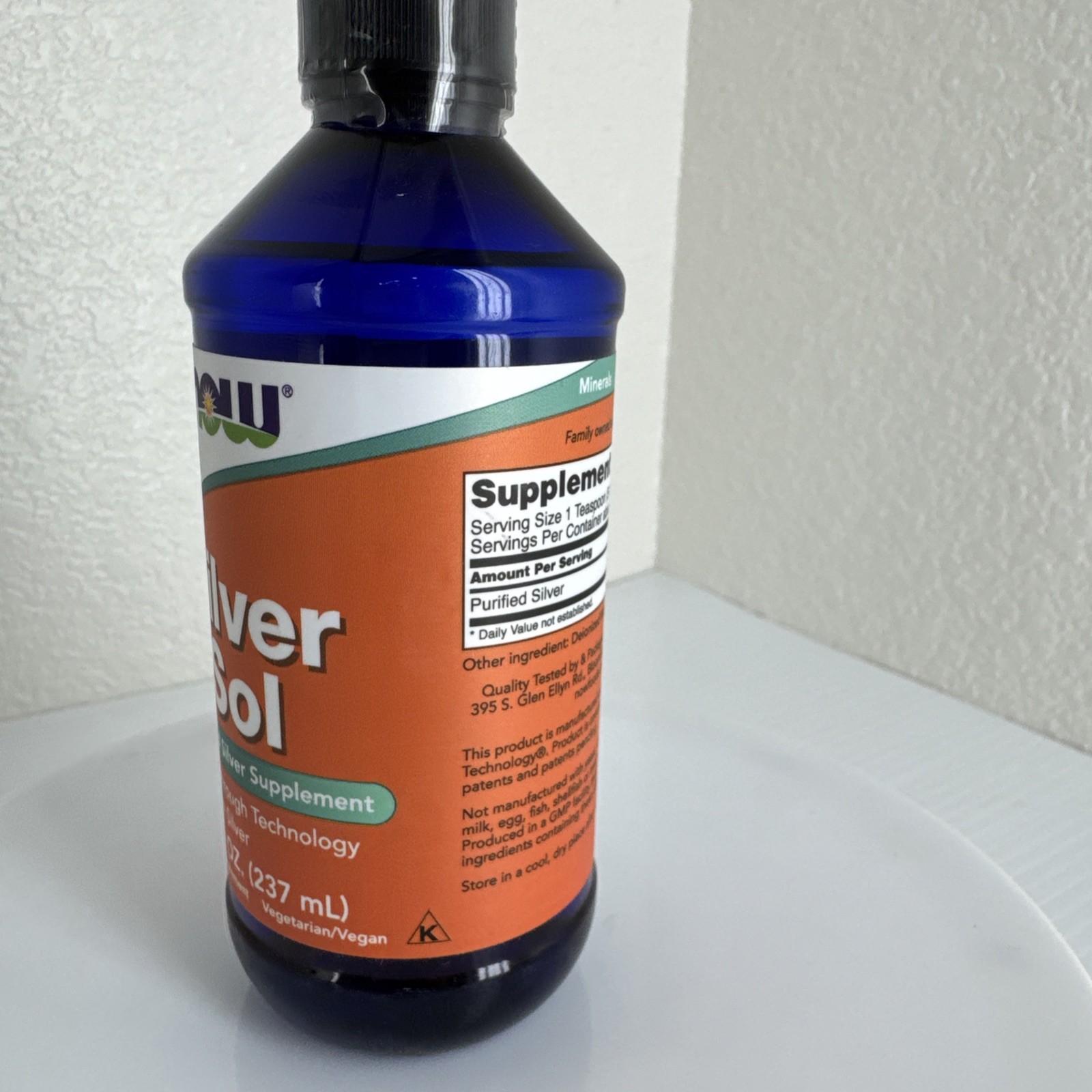 NOW Foods Silver Sol Liquid 10 PPM 8 Ounce 04/2026EXP
