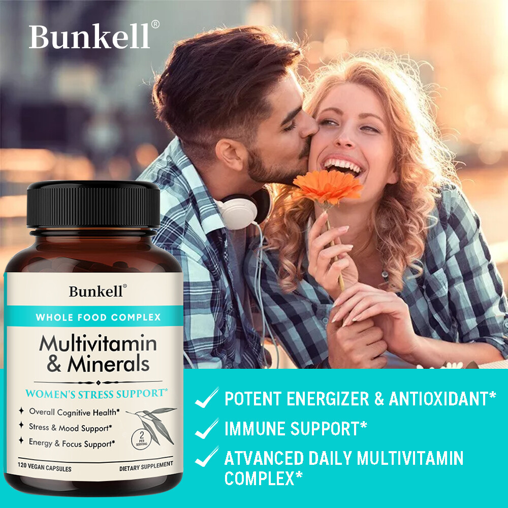Multivitamin & Mineral 120 Capsules – Relieves stress, supports energy and focus