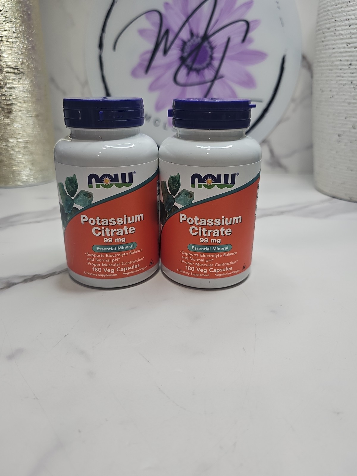 Now Foods, (2 Pack) Potassium Citrate, 99 mg, 180 Capsules. Exp 05/2028