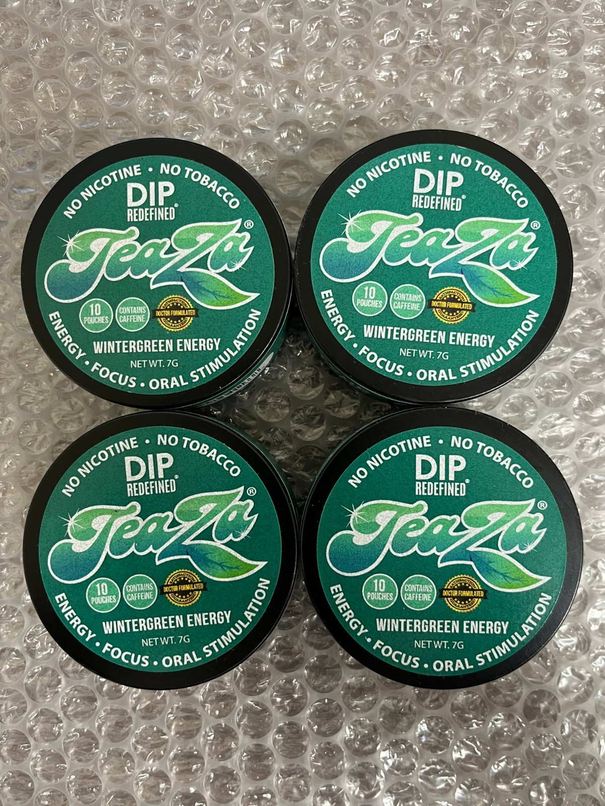 NEW 4Pk Teaza Herbal Energy Pouch WinterGreen – **Free Shipping – Exp:08/26**