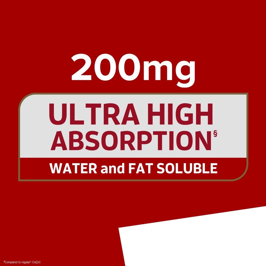 Ultra High Absorption Coenzyme Q10 Supplement Qunol CoQ10 200mg Softgels