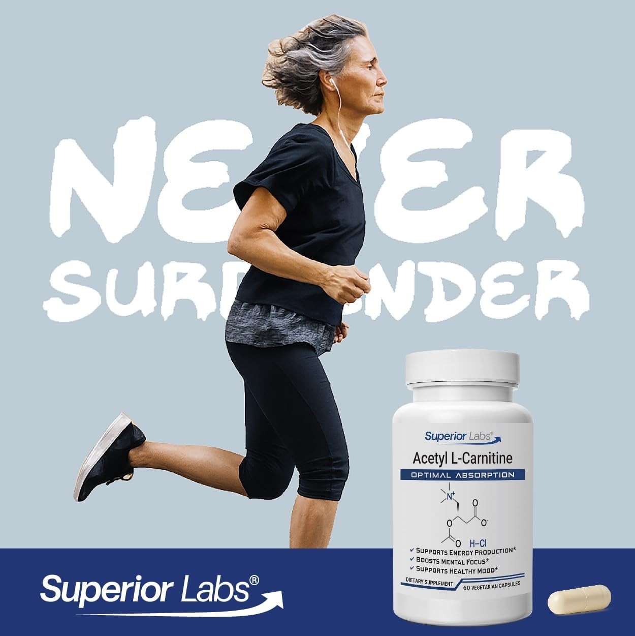 High Potency Acetyl L-Carnitine 60 Veg Caps – Maximum Absorption & Detox Support