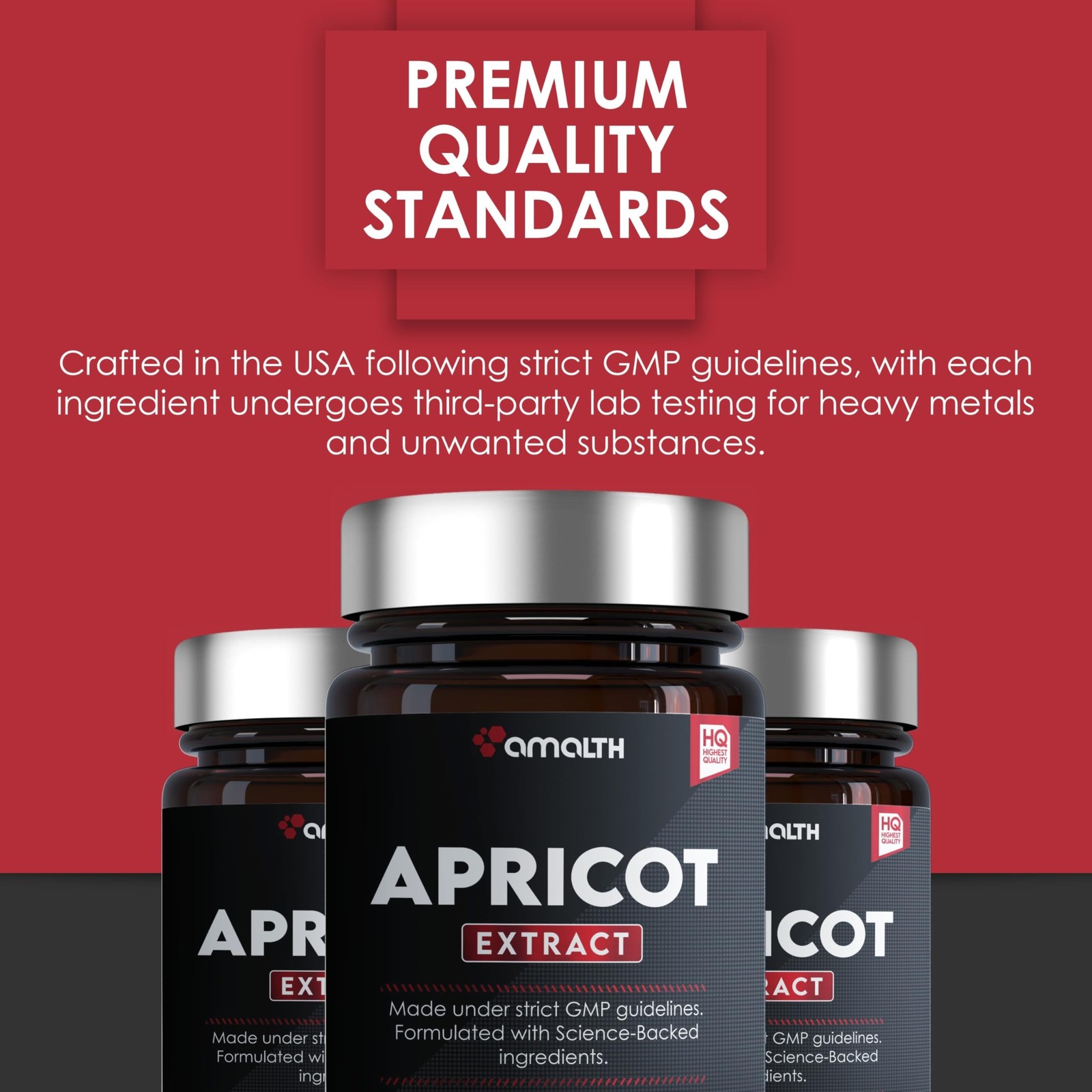 AMALTH Apricot Extract Supplement Capsules (25:1) 120 Capsules 500m… Fast Ship