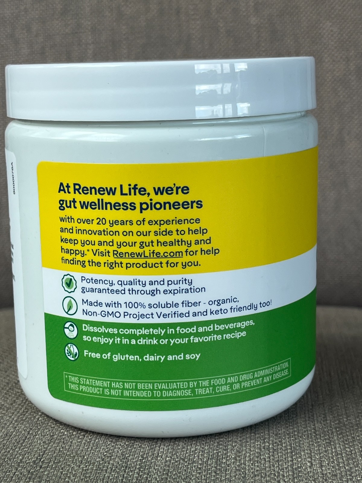 Renew Life Completely Clear Organic Prebiotic Fiber Powder 7 oz | EXP 02/2027