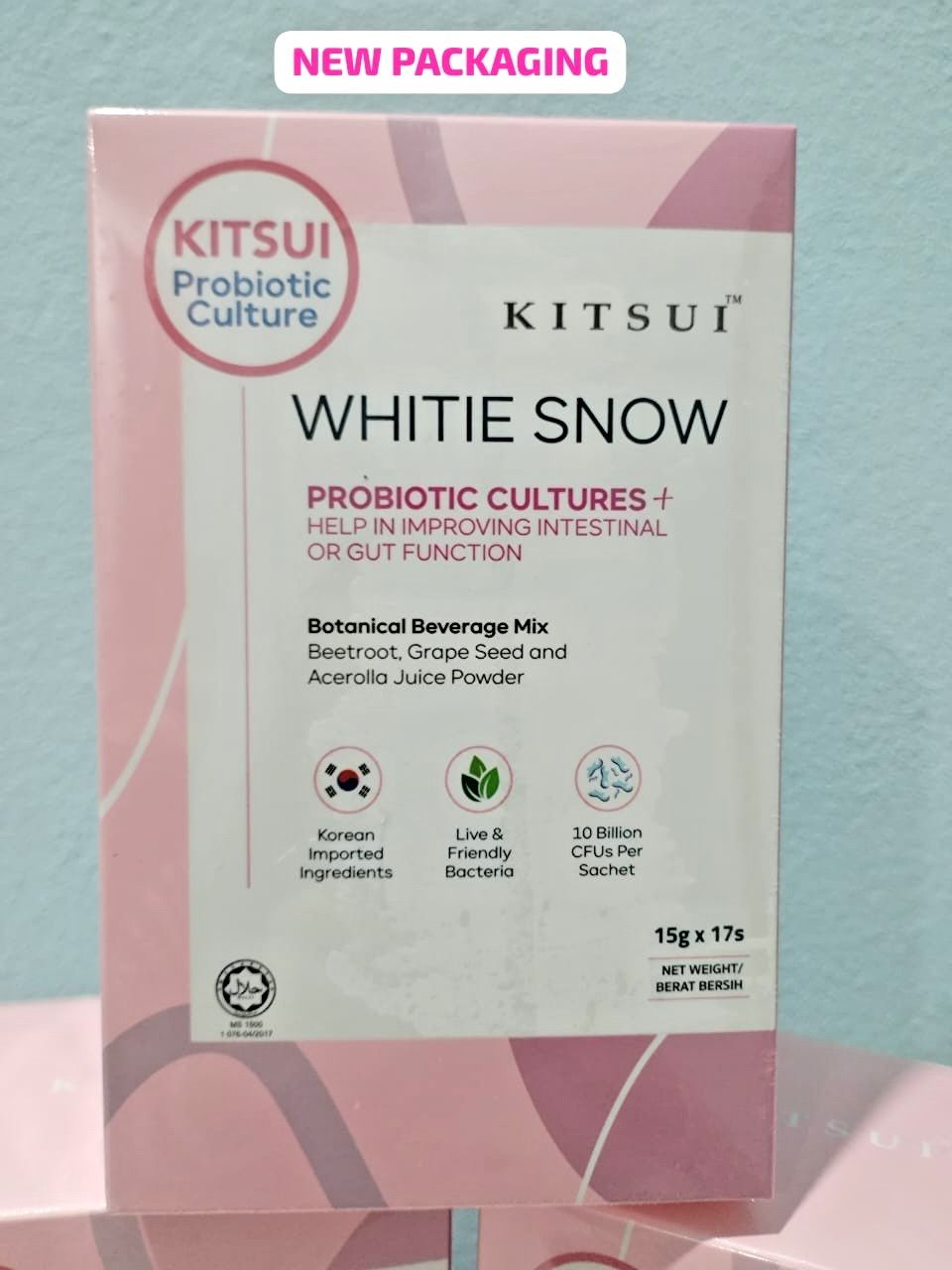 3X KITSUI Korean White 17’s x 5g whitening booster SUGAR FREE HALAL Malaysia