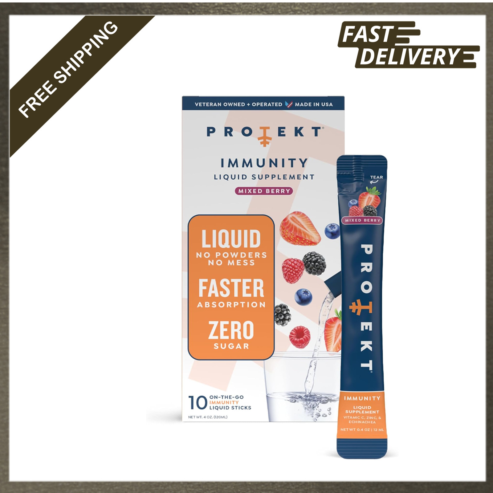 Liquid Immune Support Supplement Liquid Drink Mix Vitamin C Zinc Immunity