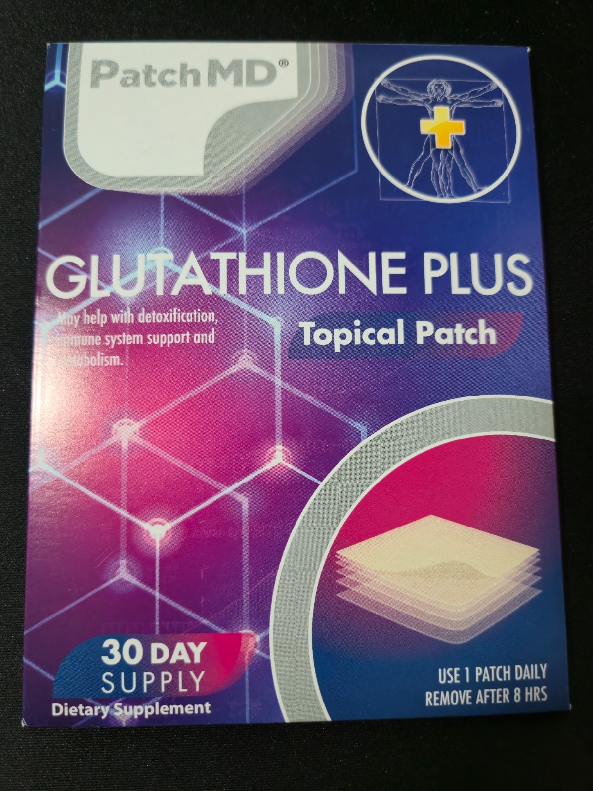 PatchMD Glutathione Plus Topical Patch 90 Day Supply Dietary Supplement New