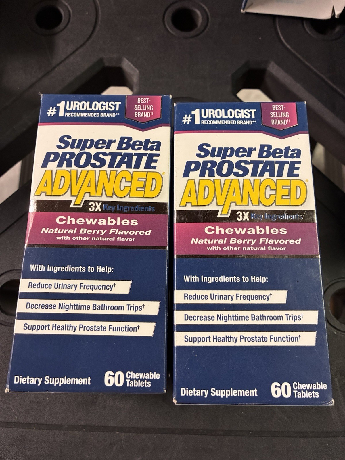 SUPER BETA PROSTATE Advanced 60 Berry Flavor Chewable Tablets New Exp 9/9/2026
