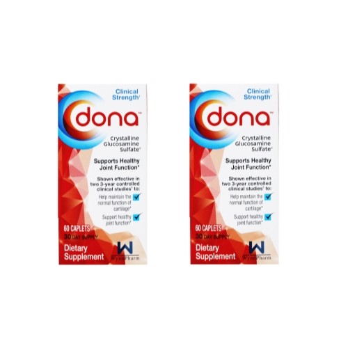 Dona Crystalline Glucosamine Sulfate 750 Mg, 60 Count – Pack of 2