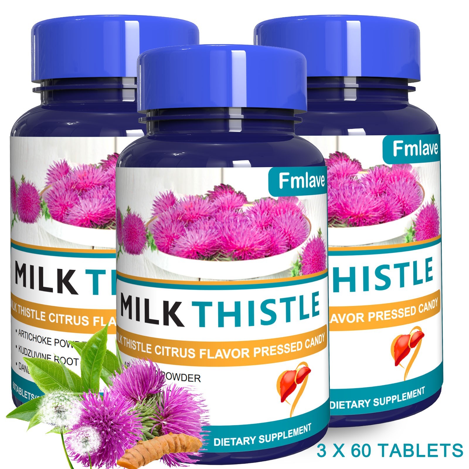 Liver Cleanse Detox Repair Formula w/Turmeric, Milk Thistle, Dandelion Artichoke