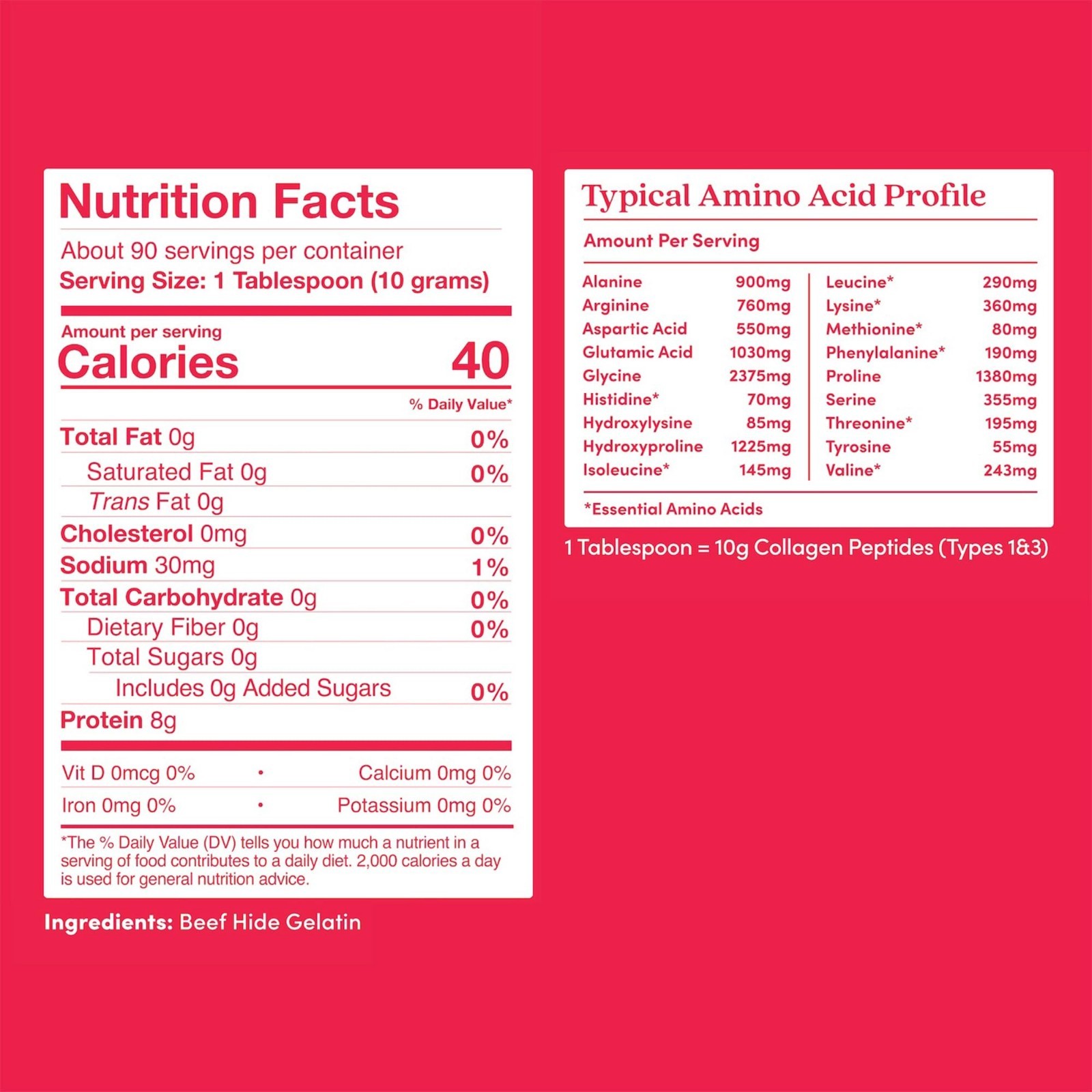 Unflavored Premium Gelatin Powder, Grass-Fed, 31.74 Oz | Keto, Paleo, Non-GMO, S