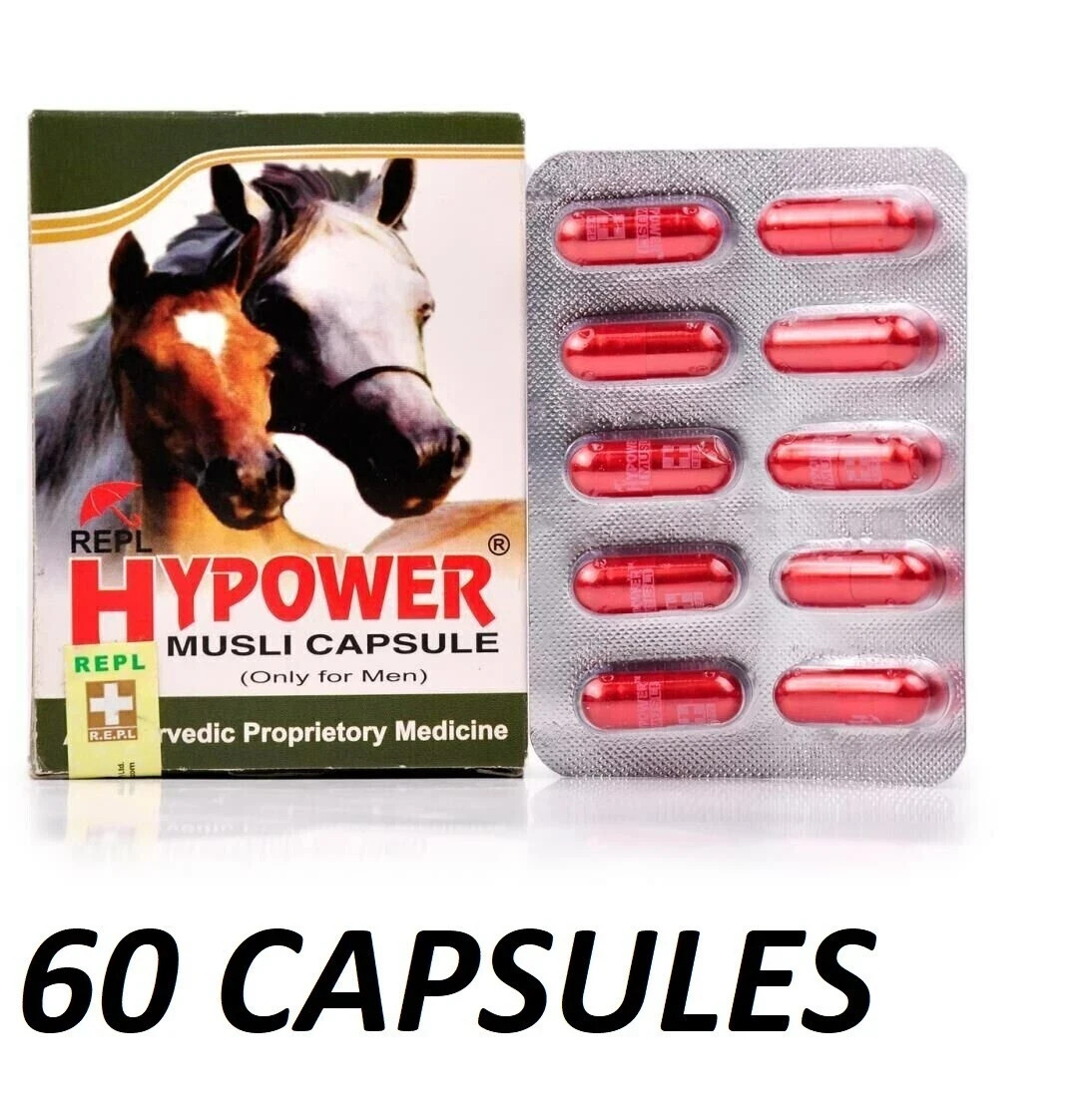 Hypower Musli 60 Capsules For Men Strength & Stamina FREE SHIPPING