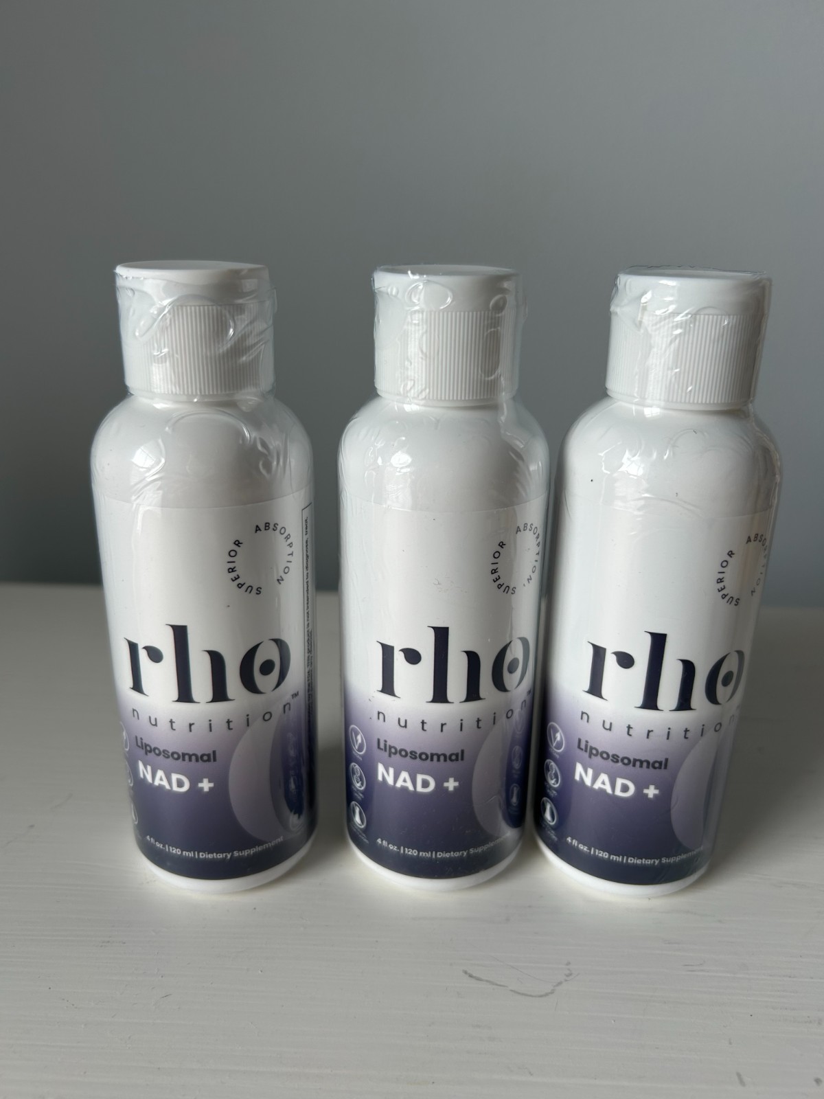 Rho Nutrition Liposomal NAD+ Ultra High Absorption Liquid Pack Of 3 NEW!