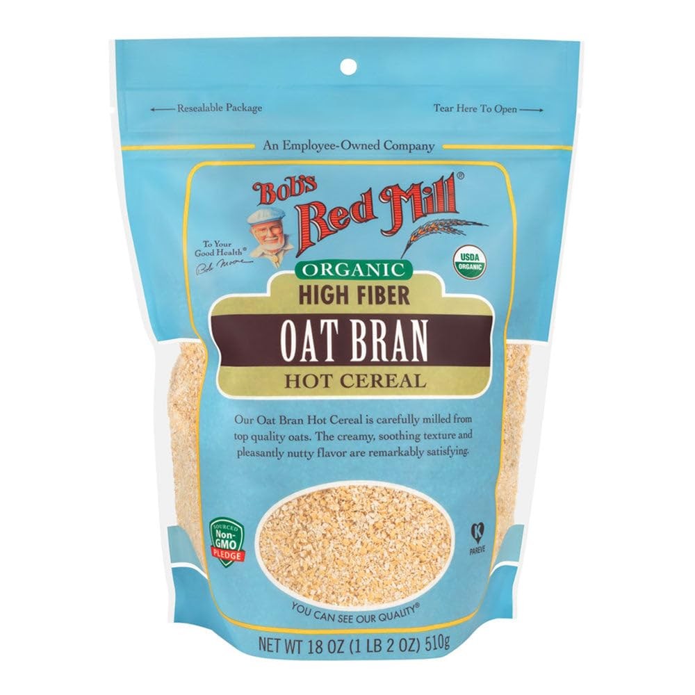 Bob’s Red Mill Oat Bran Hot Cereal, Organic, High Fiber 18 oz. 18 oz