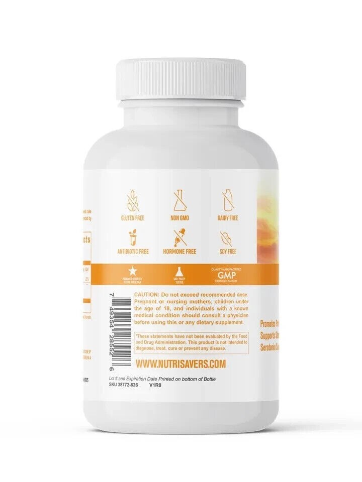5-HTP Supplement, Serotonin for Sleep and Stress, Supports Weight Loss – 60 Caps