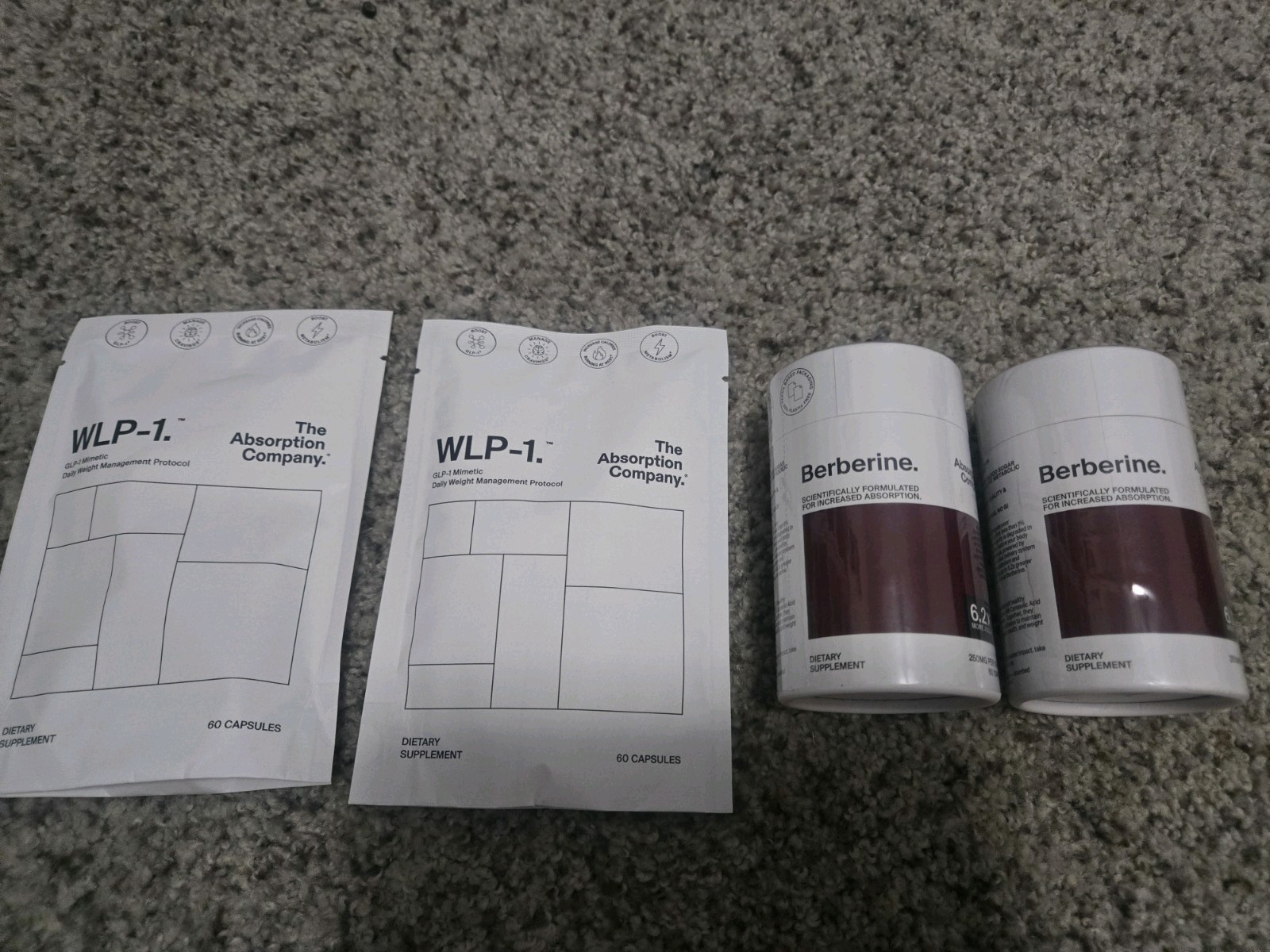 Absorbtion Company WLP1 and Berberine Bundle 60 Capsules