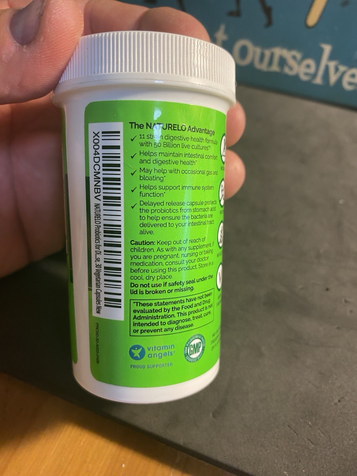 NATURELO Probiotics For Digestive Health 50 Billion CFU, 11 Strains Exp 11/13/26