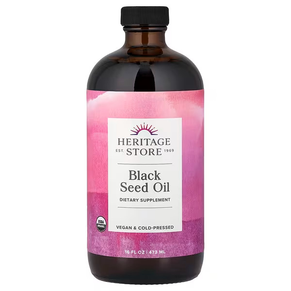 Heritage Store Organic Black Seed Oil 16 fl.oz / 473 mL Each (Pack of 3)