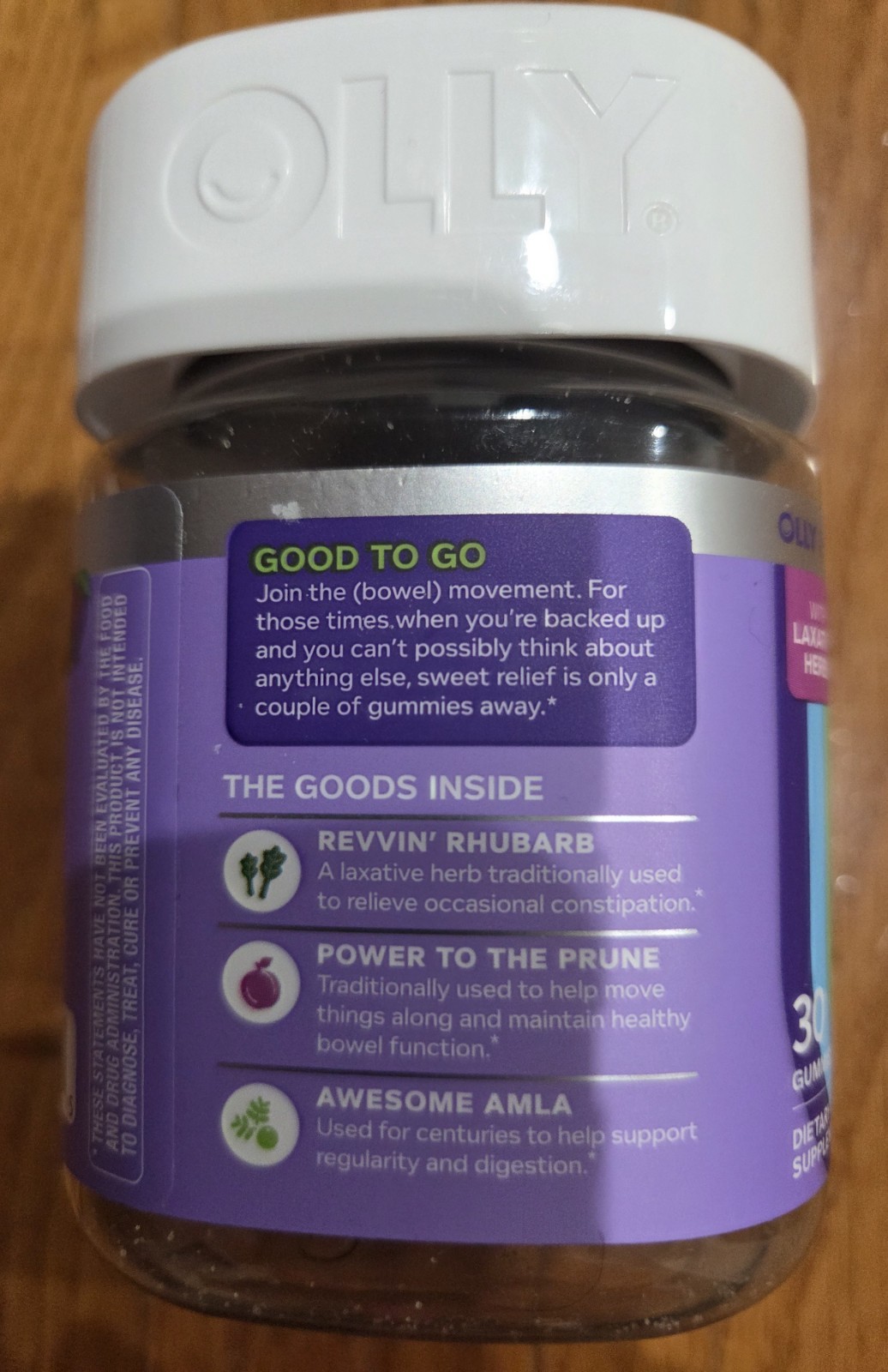 (2) Olly Keep It Movin’, Plum Berry, 30 Gummies, Exp. 7.31.26 and 8.18.26