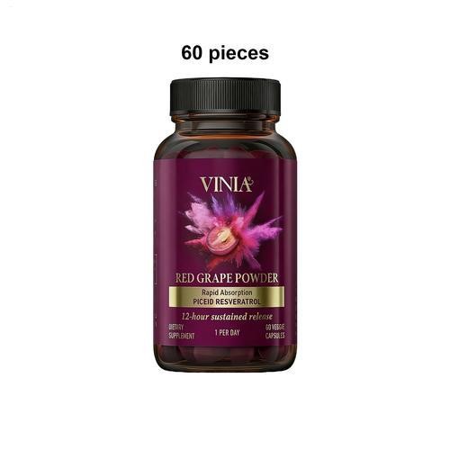 VINIA Piceid Resveratrol Supplement Non – 60ct Increases Blood Flow，GMO