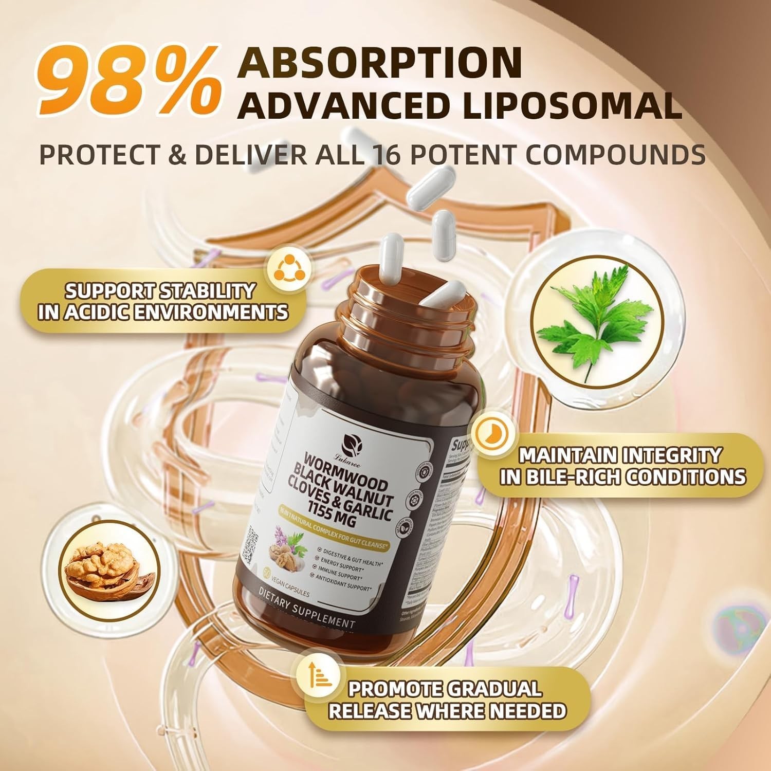 4Pack Parasite Cleanse DETOX Liver Colon Blood Support COLON CLEANSER detox 60pc