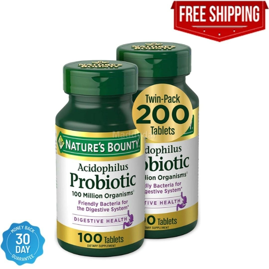 Acidophilus Probiotic By Nature’s Bounty Dietary Supplement For Digestive 2 pack