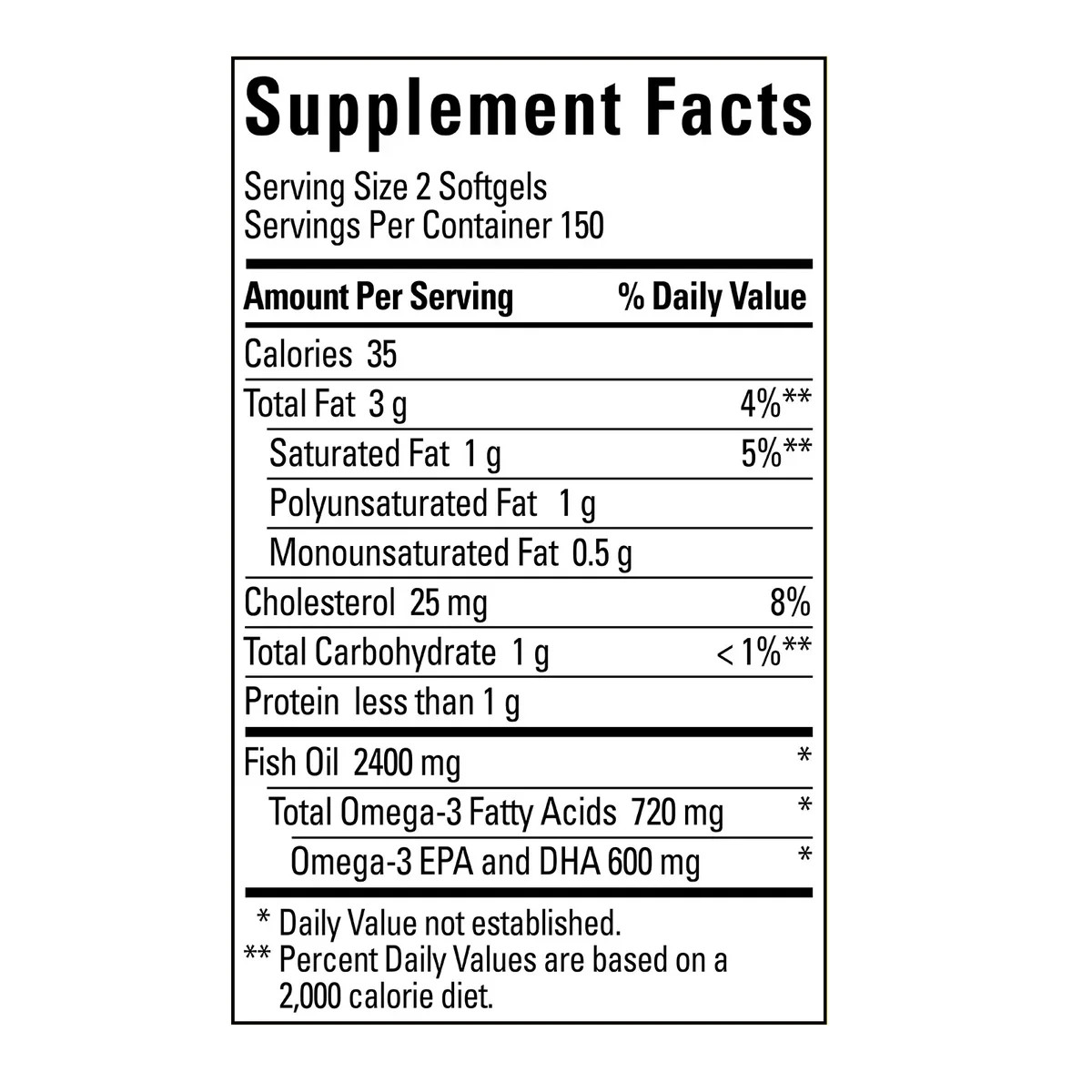 Nature Made Fish Oil 1200 mg 2 Pack | 600 Softgels | Omega-3 EPA DHA | Exp 06/28