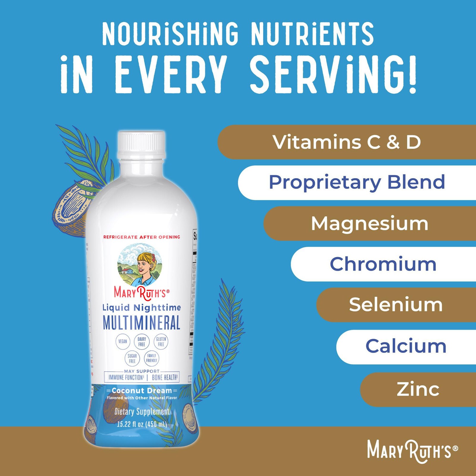 12/26 MaryRuth’s Liquid Nighttime Multimineral | No Melatonin | Bedtime Routine