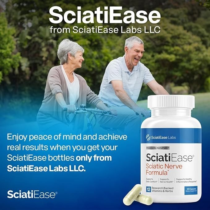 Sciatic Nerve Support Formula with AlphaPalms B Vitamins Herbs 120 Capsules
