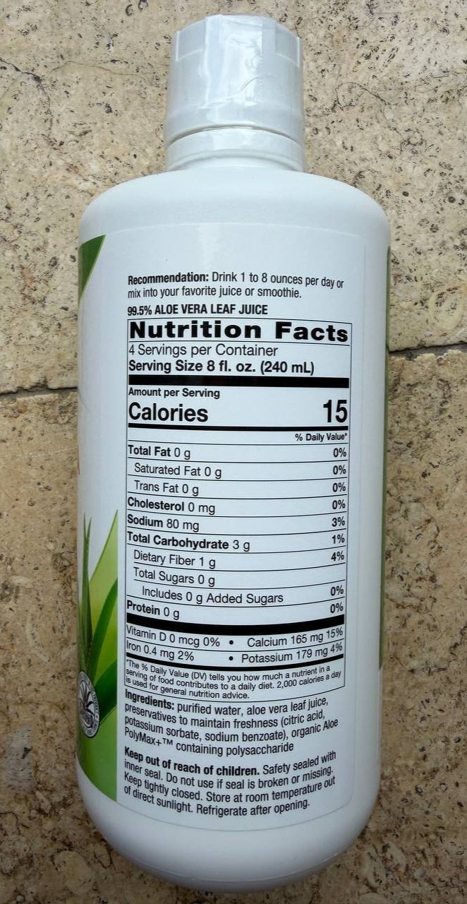 Natures Way Aloe Vera Leaf Juice With Aloe Polymax+ 33.8fl oz