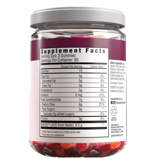 2-Pack Country Farms Fiber Care Gummies, 240 Gummies
