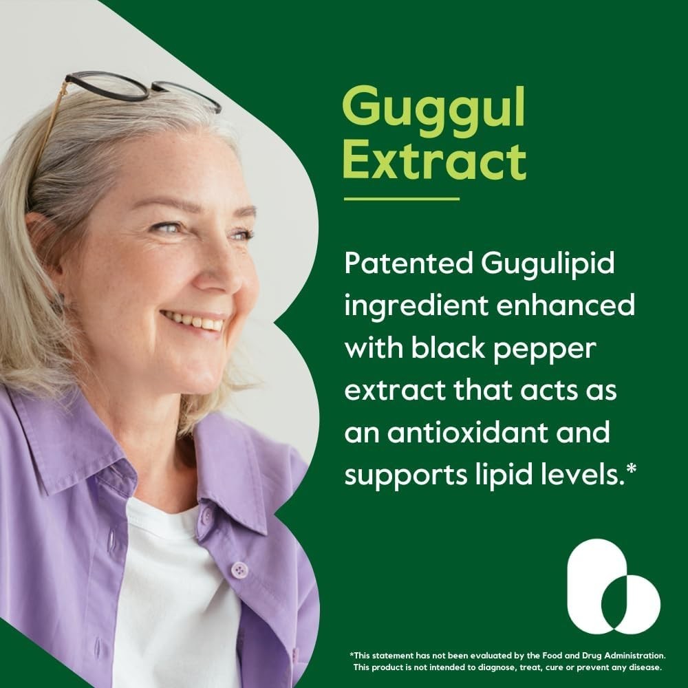 Metabolic Support Guggul Extract 500mg – 120 Vegetarian Capsules, Gluten-Free