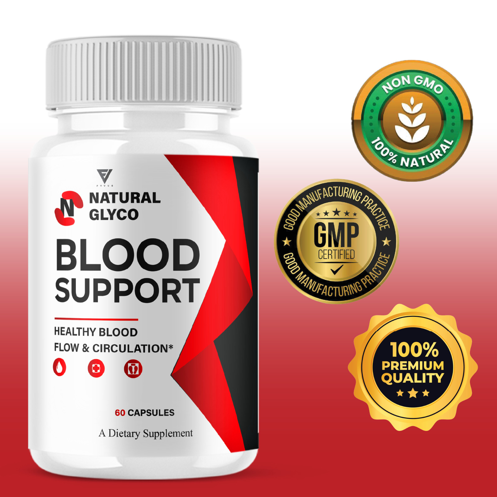 (5 Pack) Natural Glyco Glycogen Support Supplement, NaturalGlyco (300 Capsules)