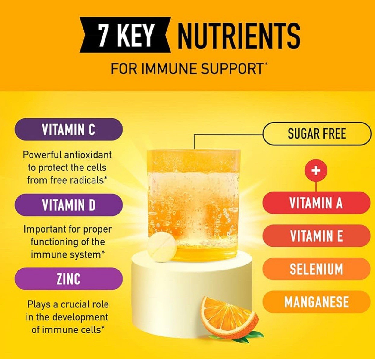 Airborne Immune Support 30 Tablets Each. Zesty Orange 2 Packs. Exp. 03/2027.