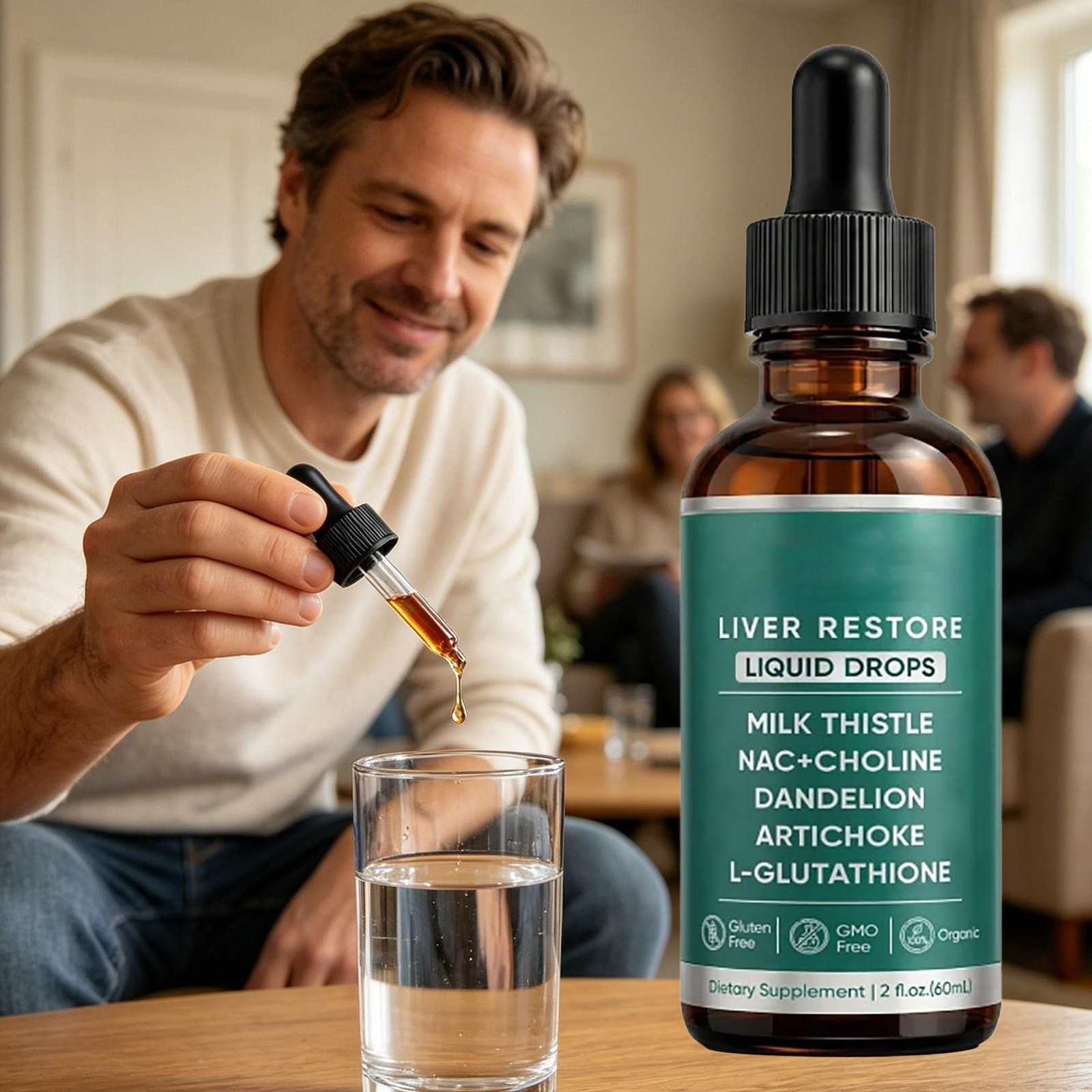 Purelia Liver Restore Drops – Complete Liver Detox Support Supplement 60ml US