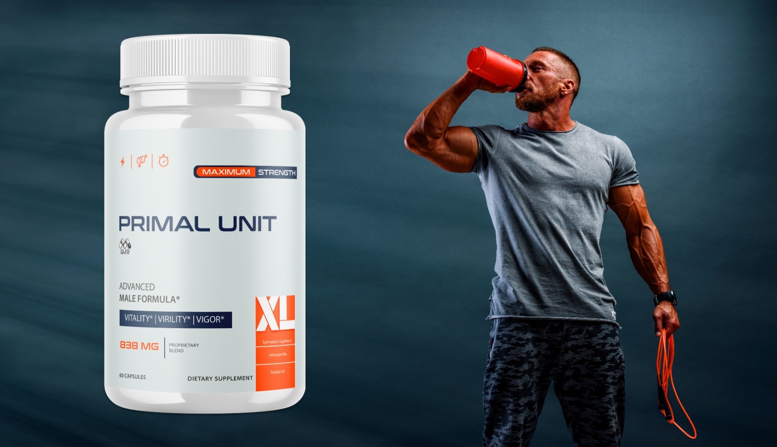 (2 Pack) Primal Unit XL Advanced Male Health Support PrimalUnitXL 120 Capsules