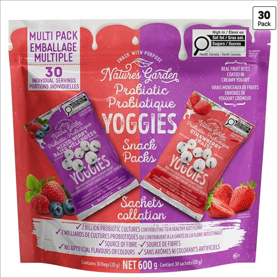 Nature’s Garden Probiotic Yoggies Multi Pack, 21oz (30 x 0.7oz) – (Strawberry 15