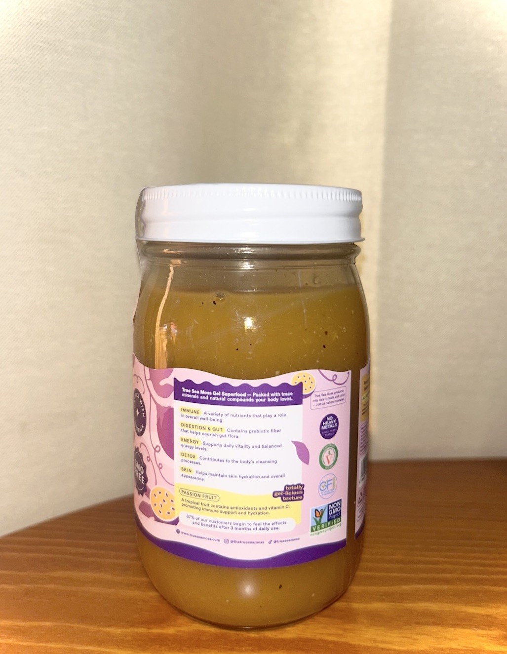 True Sea Moss Gel Superfood – Passion Fruit Flavor – 16 fl oz SEALED