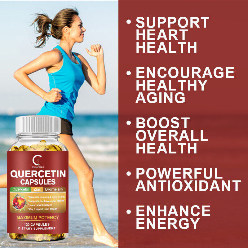 120 Capsules Quercetin with Bromelain – Premium Antioxidant Immune Support
