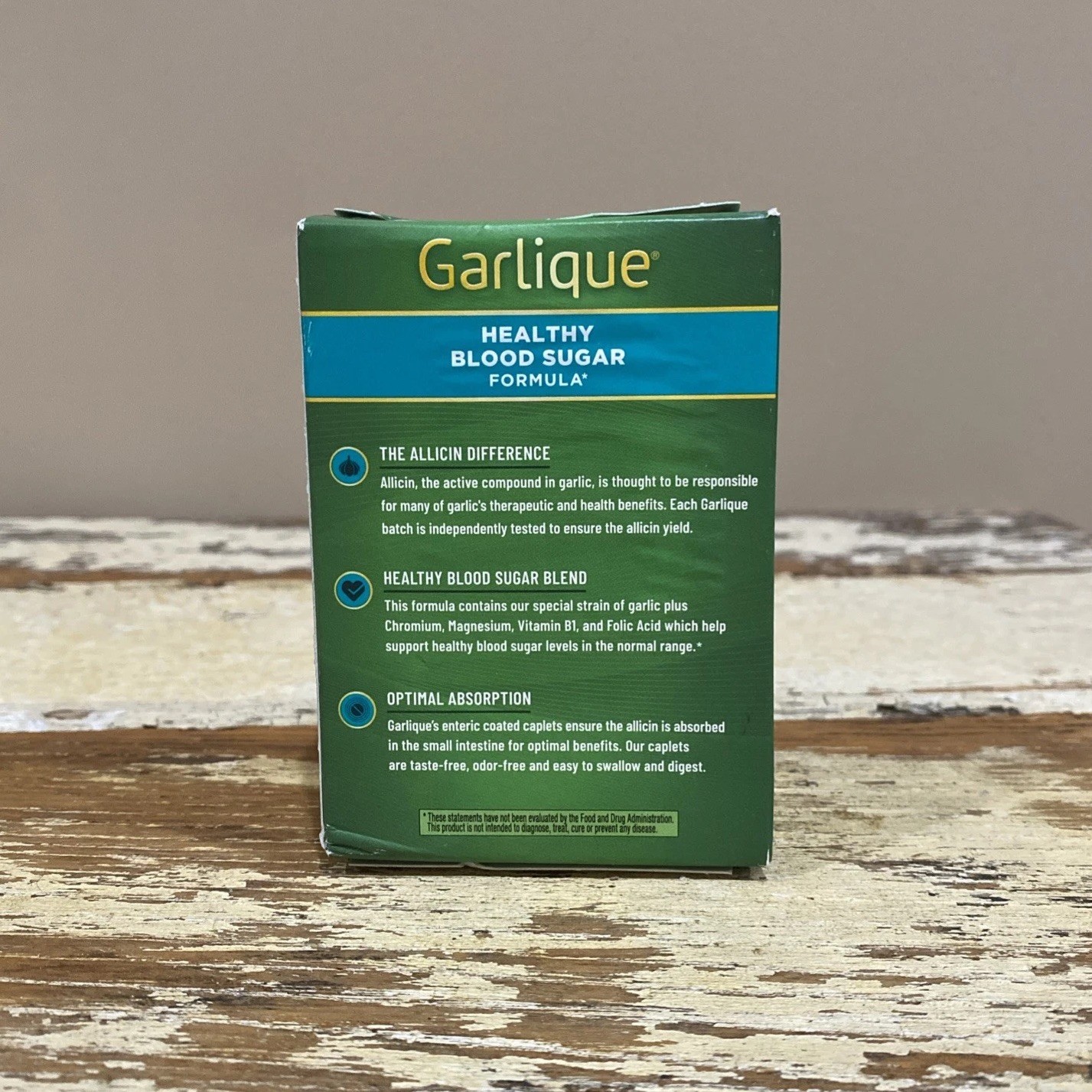 Garlique Healthy Blood Sugar Formula, 60 Caplets, Exp 01/2027