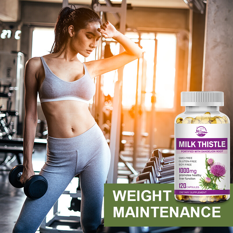 Organic Milk Thistle Capsules Liver Cleansing Detox Repairing Formula Pills Cap
