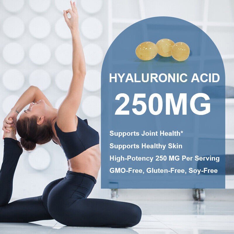 3x Hyaluronic Acid Capsules | 250 mg | 120 Capsules | Non-GMO |Gluten-Free