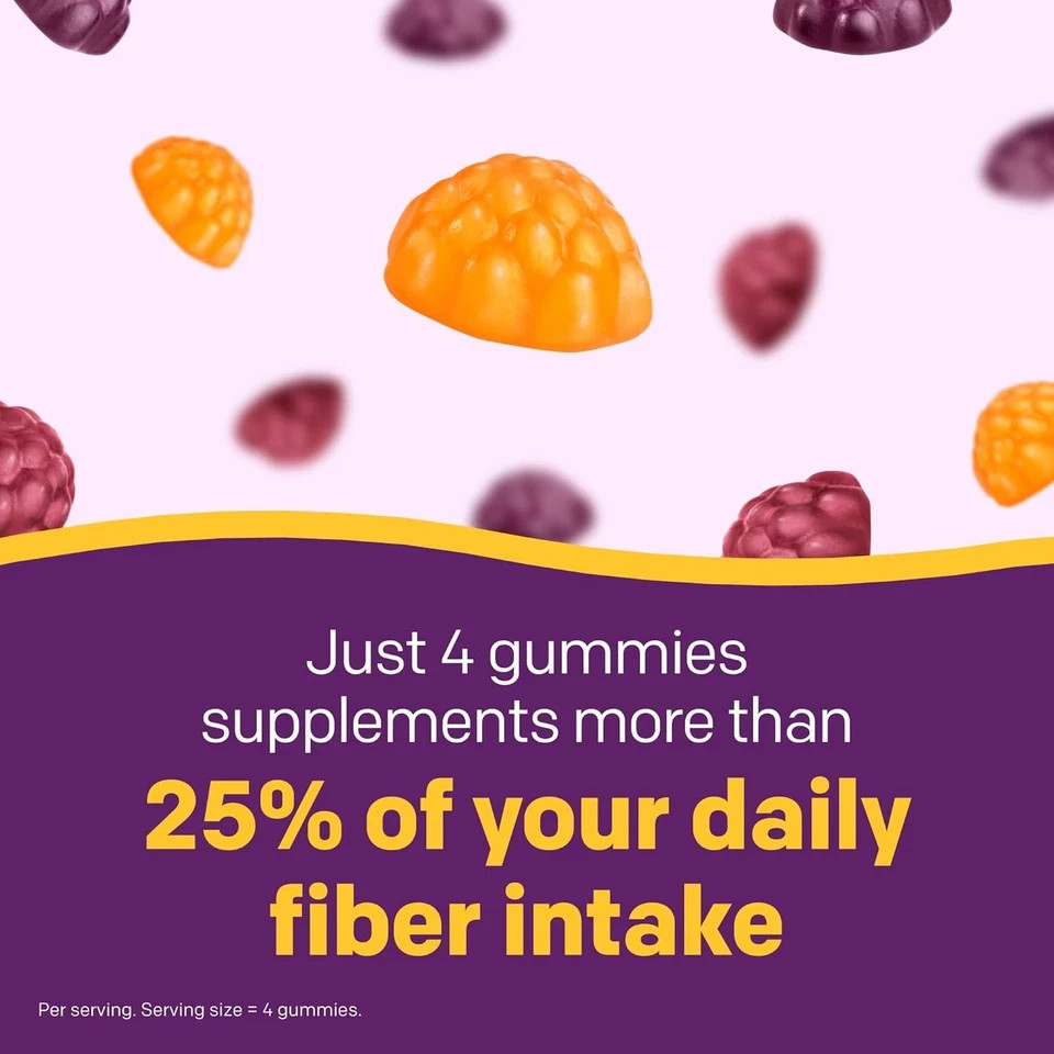 MiraFIBER Gummies 72 Ct Prebiotic Fiber Mixed Fruit 8g Per Serving