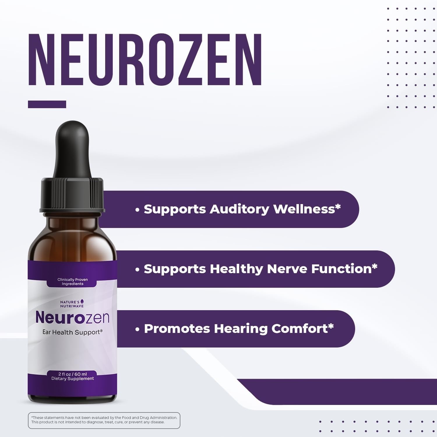 NeuroZen Botanical Liquid Ear Health & Auditory Support Supplement Astragalus
