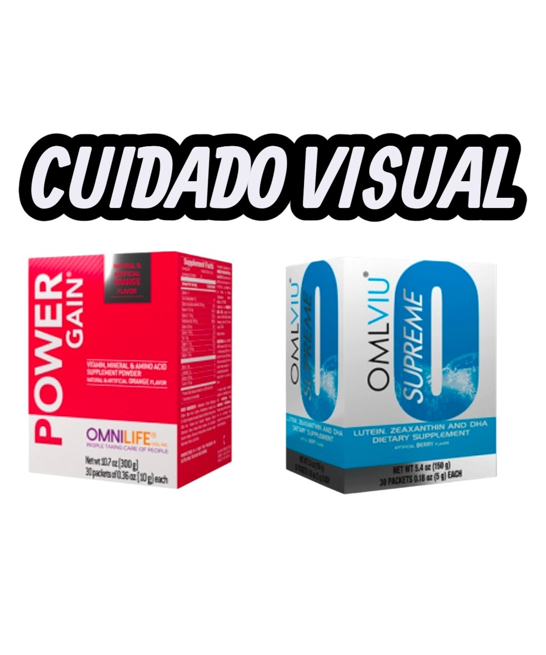 Omniviu Supreme Y Power Gain De Omnilife, Par Un Buen Cuidado VISUAL