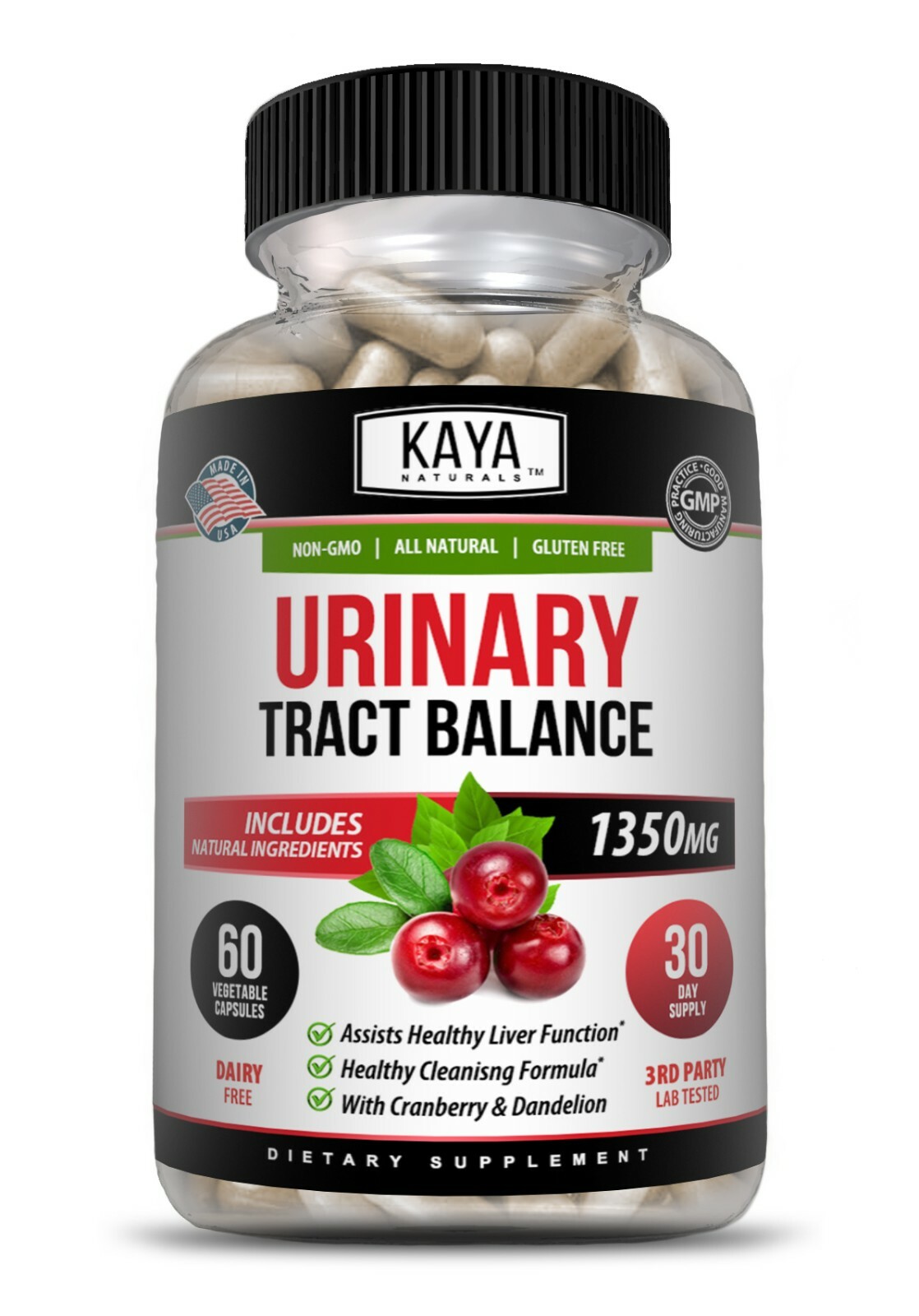 (2 Pack) Urinary Tract Balance 60ct DMannose w/ Cranberry Bladder Control Health